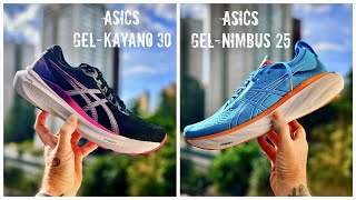 REVIEW ESPECIAL ASICS GELKAYANO 30 VS ASICS GELNIMBUS 25 [upl. by Zailer]