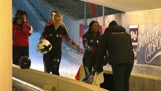 FIBT  Womens Bobsleigh World Cup 20132014  Igls Heat 2 [upl. by Yokum]