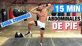 Abdominales De Pie 15 MIN Aplanar Abdomen En Casa [upl. by Dnomsad]