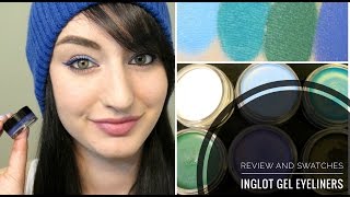 INGLOT AMC EYELINER GELS Review and Tutorial  JustEnufEyes [upl. by Ynneg]