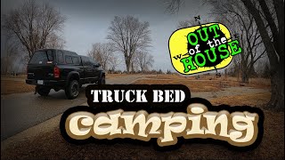 OUT OF THE HOUSE TRUCK BED CAMPING GREEN VALLEY LAKE IOWA [upl. by Nneb]