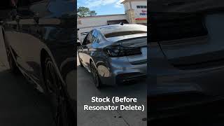 2020 M550I BMW Resonator Delete Xpipe Exhaust Sound Before amp After mpower m550i exhaust [upl. by Langley]