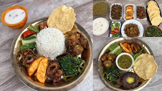 how to make Nepali Thali Recipe9 dishes in one thaliNepali Style Thali setNepali homemade Thaili [upl. by Hsiri463]