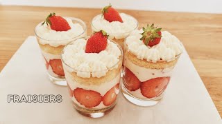 Recette du FRAISIER individuel à la CRÈME DIPLOMATE [upl. by Devondra]