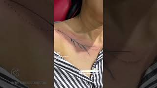 collar collarbone tattoodesign tattoo lineart preetamstattoostudio [upl. by Minor]