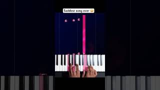 How to play the Saddest song ever on piano 🥺 up pianosoinapp pianotutorial [upl. by Moll]