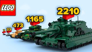 LEGO Tanks From WW2 in Different Scales  Comparison [upl. by Yretsym]