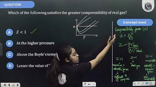 Which of the following satisfies the greater compressibility of real gas [upl. by Leonore976]