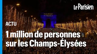 Un million de personnes sur les Champs Elysées pour fêter 2023 [upl. by Malissa326]