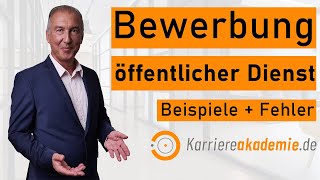 Bewerbung öffentlicher Dienst ➡️ Anschreiben  Lebenslauf passgenau formulieren [upl. by Jabon]