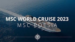 MSC World Cruise 2023 an Bord unserer MSC Poesia [upl. by Atikir623]