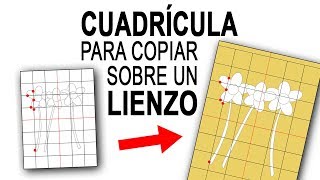 CUADRÍCULA PARA DIBUJAR SOBRE UN LIENZO  Como ampliar foto con cuadrícula  tutorial foto a lienzo [upl. by Metabel]