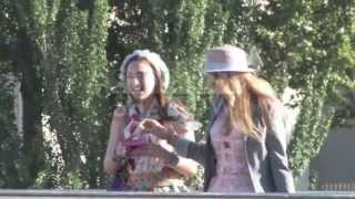 Leighton Meester and Blake Lively on the set of Gossip Girl in Paris at Pont Des Arts [upl. by Manoff]