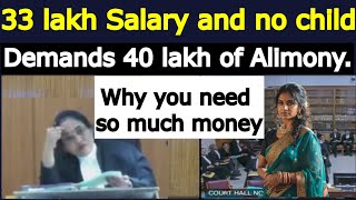 When Wife with 33 Lakh of Job Ask Alimony  Watch Judge Reply [upl. by Michon]