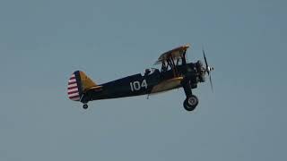 Take off STEARMAN KAYDET E75  N4712V  final tribute  action  Ostend Airport [upl. by Kosaka]