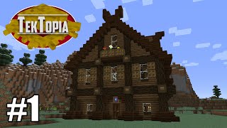 TekTopia 1  Getting Started Minecraft Villager Mod [upl. by Retsae]