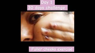 30 days fuller cheeks exercise challenge day 1 fullercheeks faceyoga yoga face exercise cheeks [upl. by Pelpel]