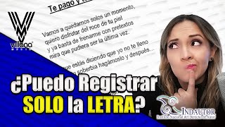 INDAUTOR  REGISTRO de LETRAS de CANCIONES  Villana Music  quotAngela Fontequot [upl. by Ladin944]