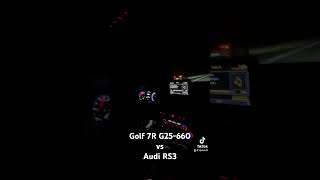 Golf 7R G25660 vs Audi RS3 Gefilmt auf abgesperrte Test strecke [upl. by Toddie]