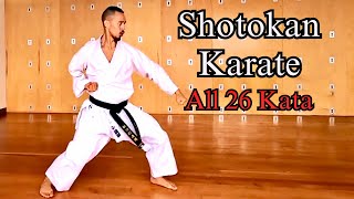 All 26 Shotokan Karate Kata 🥋⛩️ [upl. by Fronnia]