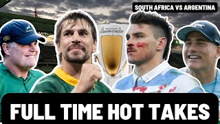 SOUTH AFRICA vs ARGENTINA  FULL TIME HOT TAKES  RUGBY CHAMPIONSHIP [upl. by Berti]