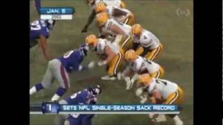 Video Of Michael Strahan quotBreakingquot The Sack Record The Most Bogus In All Of Sports [upl. by Ainolopa]