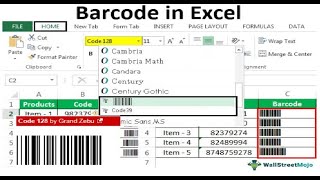 how to generate barcode in excel  barcode kaise bnaye barcode [upl. by Akimit]