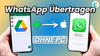 OHNE PC WhatsApp Chat Backup von Google Drive auf iPhone übertragenwiederherstellen [upl. by Ieluuk498]