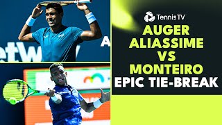 AugerAliassime amp Monteiro Epic Tiebreak To Finish  Miami 2023 [upl. by Alon186]