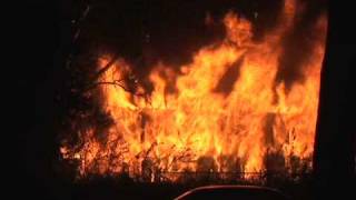 MUST SEE VIDEO FULLY INVOLVED WITH TOTAL COLLAPSE HEAVY FIRE SHOWING [upl. by Yerocal]