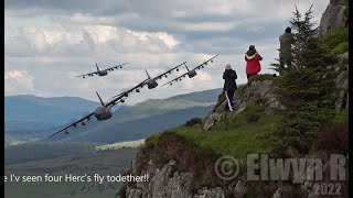 Mach Loop 2022 Highlights USAF F15Eagle V F35Lightning Low Level through the Mountains of Wales [upl. by Nhojleahcim]