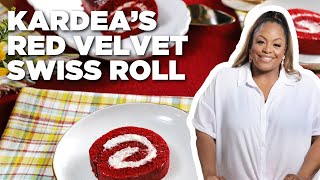 Kardea Browns Red Velvet Swiss Roll w Cream Cheese Frosting  Delicious Miss Brown  Food Network [upl. by Orazal660]