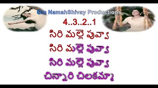 Sirimalle Puvva Karaoke With Lyrics Telugu Sridevis Padaharella Vayasu Mohan Babu Chandra Mohan [upl. by Affay227]