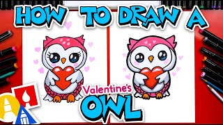 How To Draw A Valentines Owl [upl. by Enileuqkcaj]