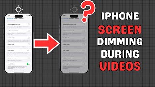 Stop iPhone Screen Dimming During Videos  How to Fix iPhone Screen Dimming [upl. by Lynnet]