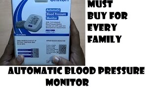 Omron Automatic Blood Pressure monitor How to use [upl. by Evander]