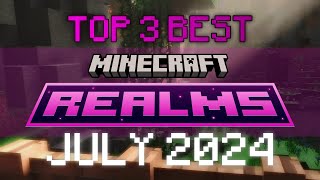 TOP 3 MINECRAFT BEDROCK REALMS 121 REALM CODE  JULY 2024 [upl. by Victorine]