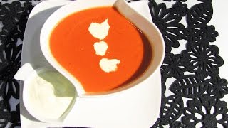 Receta Sopa de tomates rostizados y ahumados en leche de coco [upl. by Bannister]