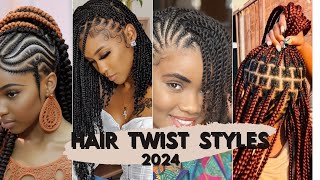 30 Hair twist styles for 2024  viral twist hairstyles for girls [upl. by Richela760]