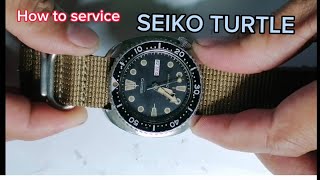 SEIKO TURTLE CAL63097040  How to Service Seiko Turtle Divers [upl. by Asiled832]