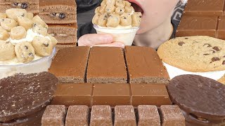 ASMR Chocolate Chip Desserts Ice Cream Cookie Sandwich KitKat Candy Cookie Dough Alfajores [upl. by Nomead961]