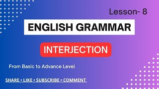 Interjection  Interjection in English grammar  parts of speech [upl. by Darej]