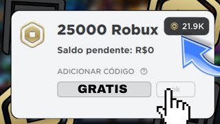 NOVO METODO DE COMO GANHAR MAIS DE 400000 R0BUX DE GRAÇA NO ROBLOX FUNCIONANDO 100✨🪅🤑💸 [upl. by Tali]