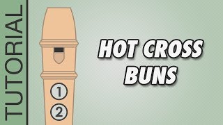 Hot Cross Buns  Recorder Tutorial 🎵 EASY Song [upl. by Alyk278]