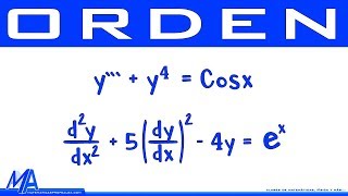 Orden de una Ecuación Diferencial [upl. by Stroud]