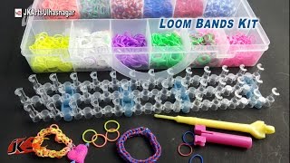 Loom Band Bracelet making kit and How to use  JK Arts 902 [upl. by Nihahs]