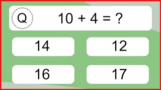 20 Addition Quiz Exercises for Kids [upl. by Audi]