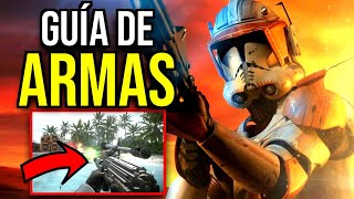 STAR WARS BATTLEFRONT 2  GUÍA DE ARMAS Mejores Blasters  Consejos [upl. by Llednov281]