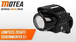 Motorrad Zusatzscheinwerfer Halogen Lumitecs S1 mit E Zulassung [upl. by Hotchkiss]