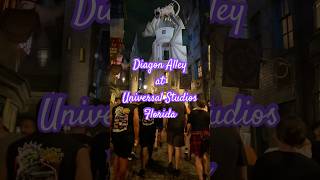 Diagon Alley at Night  Universal Studios Florida themeparklife diagonalley universalorlando [upl. by Akihsat]